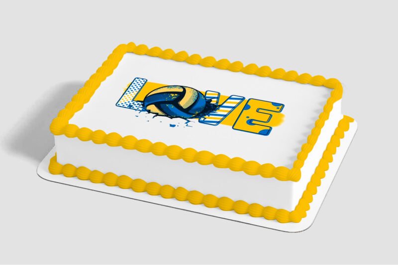 Volleyball Love Edible Image® by PhotoCake®