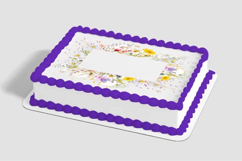 Wild Flower Edible Image® by PhotoCake® Frame