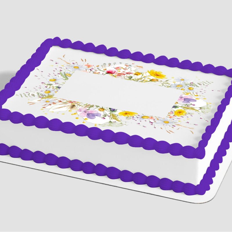 Wild Flower Edible Image® by PhotoCake® Frame