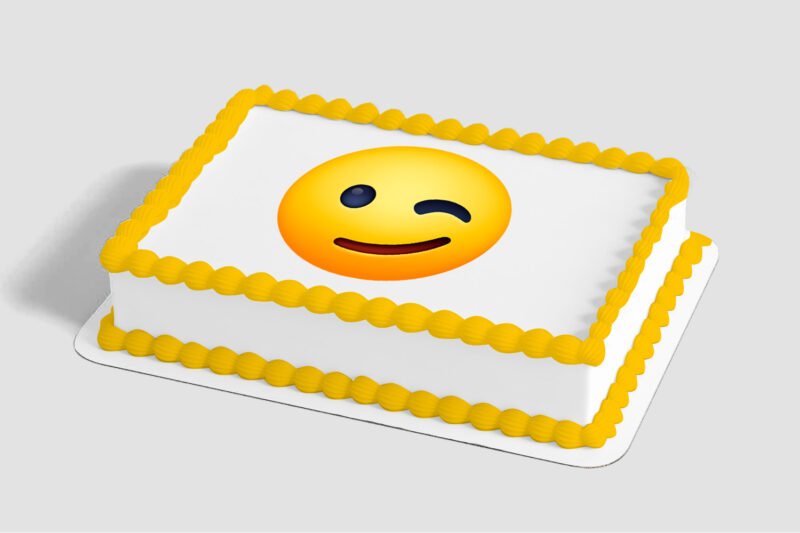 emoji™ Winking Edible Image® by PhotoCake®