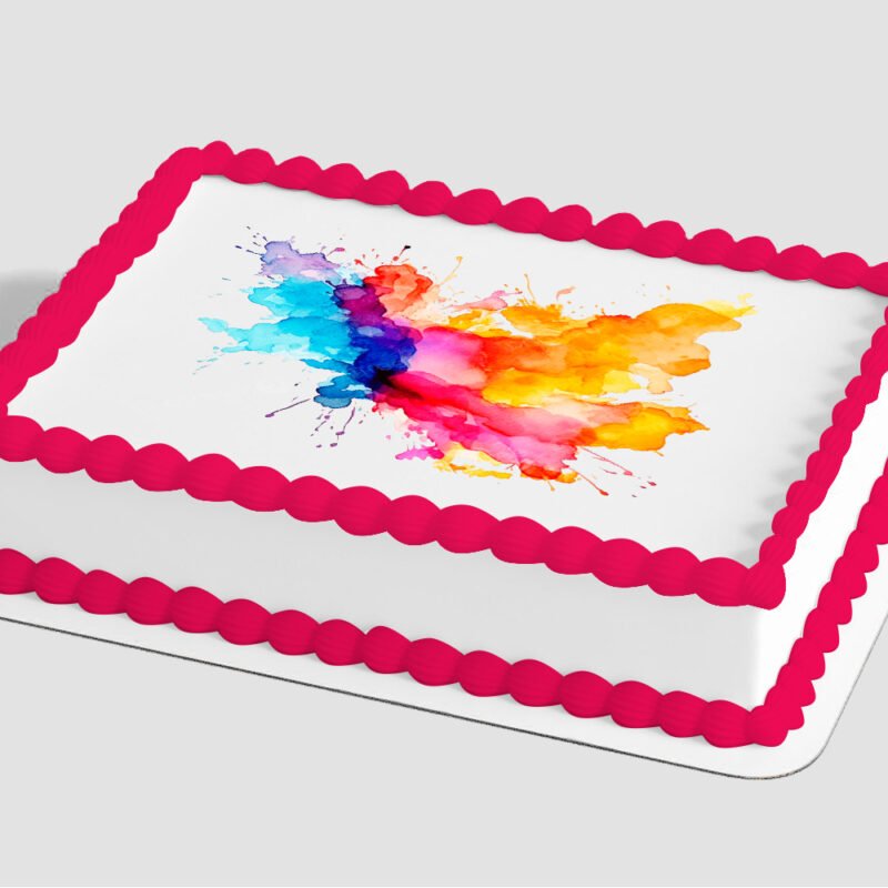 Abstract Watercolor Edible Image® by PhotoCake®