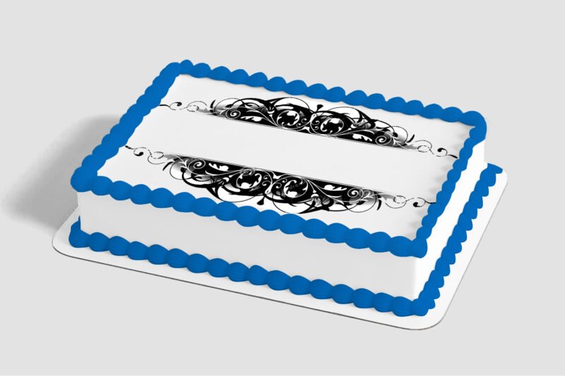 Black Scroll Edible Image® by PhotoCake®