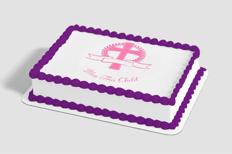 Bless This Child Pink Edible Image® by PhotoCake®
