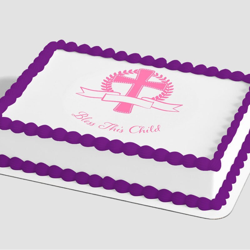 Bless This Child Pink Edible Image® by PhotoCake®