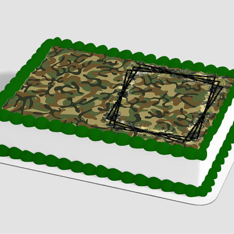 Camo Hunting Edible Image® by PhotoCake® Frame
