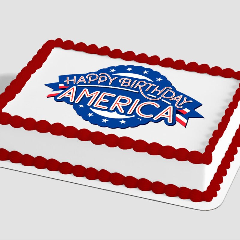 Celebrate America Happy Birthday Edible Image® by PhotoCake®