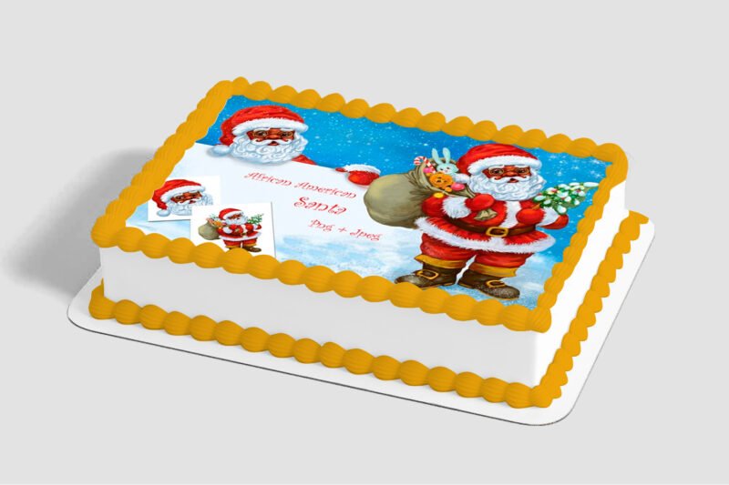 Classic Santa African American Edible Image® by PhotoCake®