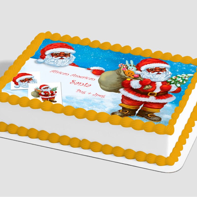 Classic Santa African American Edible Image® by PhotoCake®