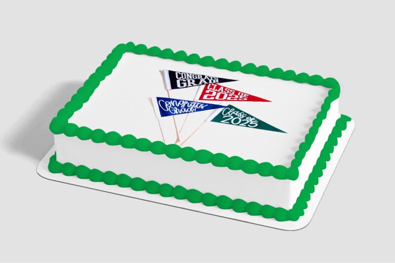 Congrats Grad Pennants Edible Image® by PhotoCake®