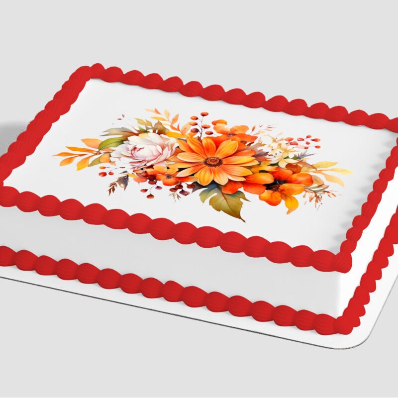 Fall Flowers Edible Image® by PhotoCake®