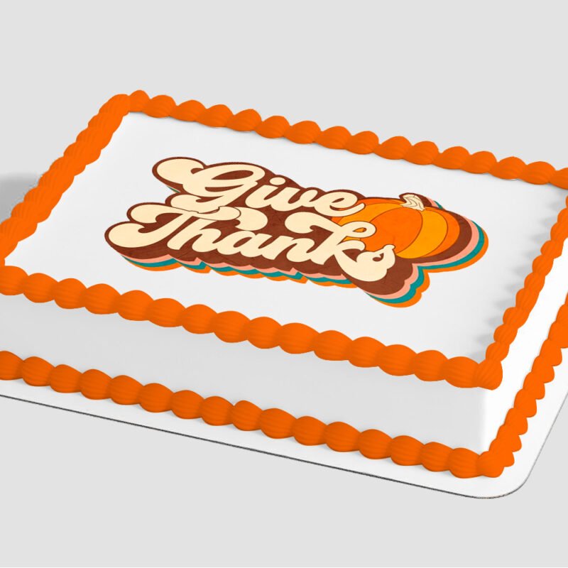 Give Thanks Pumpkin Edible Image® by PhotoCake®