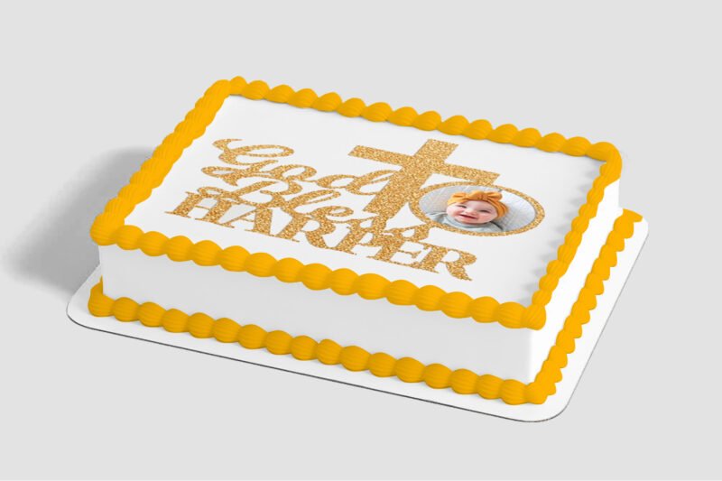 God Bless Cross Edible Image® by PhotoCake® Frame