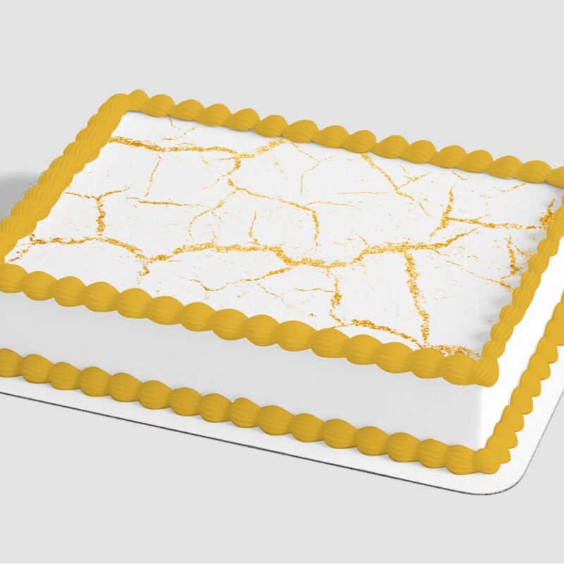 Gold Cracked Glass Edible Image® by PhotoCake®