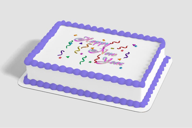 Happy New Year Confetti Edible Image® by PhotoCake®