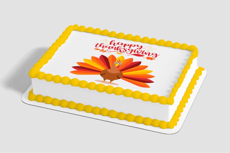 Happy Thanksgiving Turkey Edible Image® by PhotoCake®