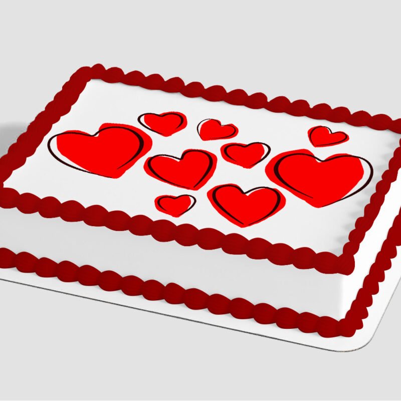 Hearts Edible Image® by PhotoCake®