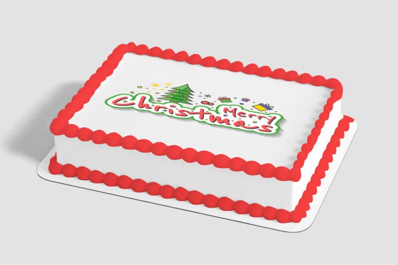Merry Christmas Jolly Edible Image® by PhotoCake®