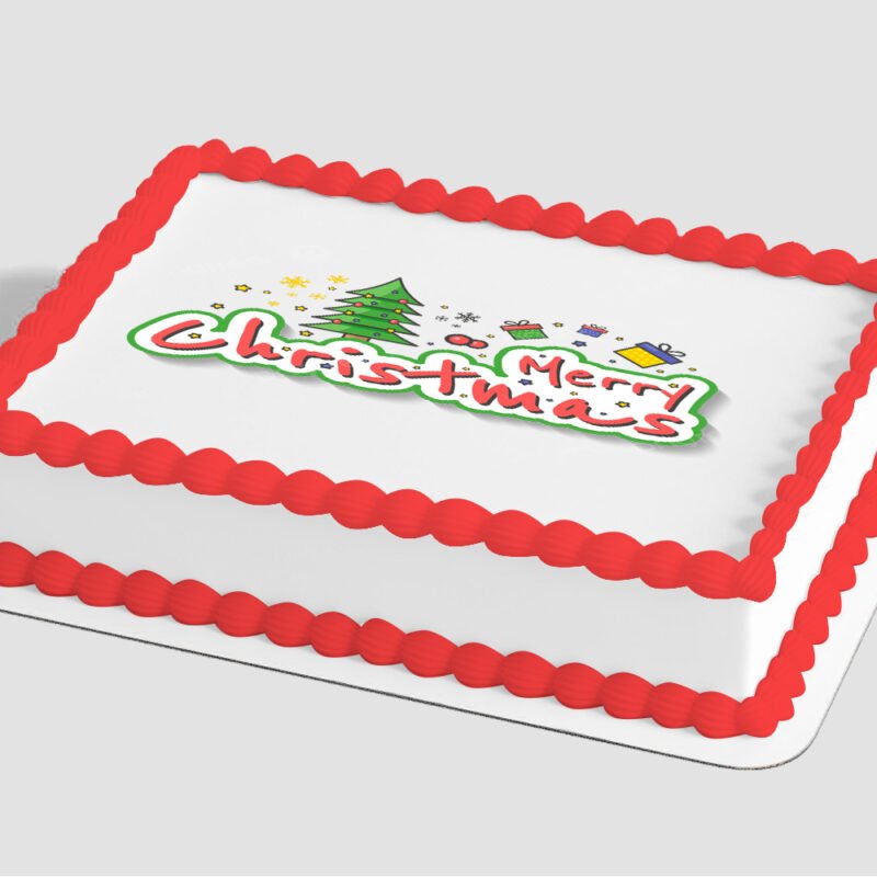 Merry Christmas Jolly Edible Image® by PhotoCake®