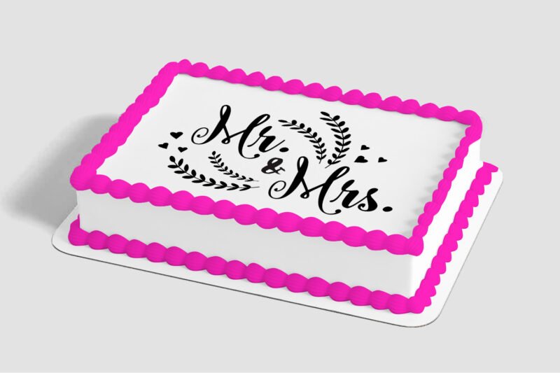 Mr. & Mrs. Edible Image® by PhotoCake®