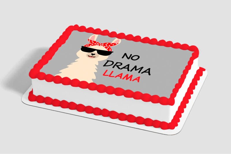 No Drama Llama Edible Image® by PhotoCake®