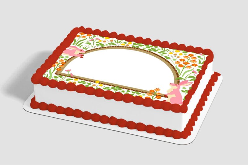 Nostalgic Easter Bunny Edible Image® by PhotoCake® Frame