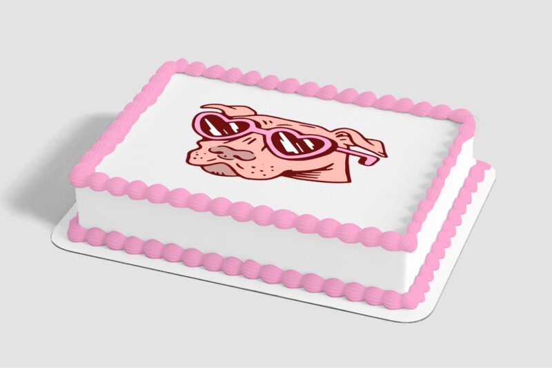 Puppy With Glasses Edible Image® by PhotoCake®