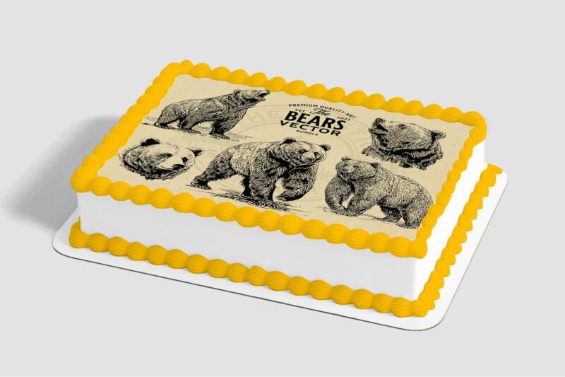 Rustic Bear Edible Image® by PhotoCake®