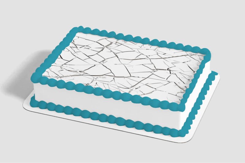 Silver Cracked Glass Edible Image® by PhotoCake®