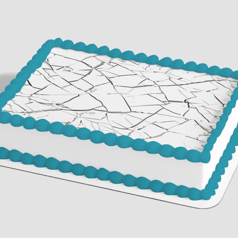 Silver Cracked Glass Edible Image® by PhotoCake®