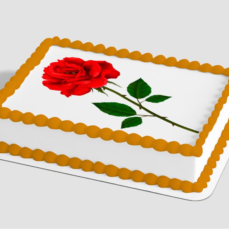 Stemmed Rose Edible Image® by PhotoCake®