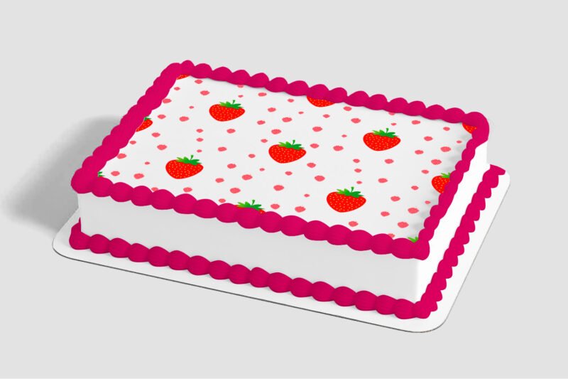 Strawberry Pattern Sheet Edible Image® by PhotoCake®