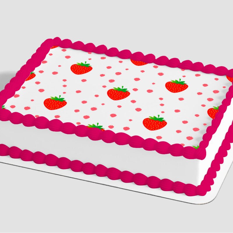 Strawberry Pattern Sheet Edible Image® by PhotoCake®