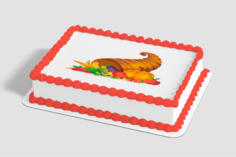 Watercolor Cornucopia Edible Image® by PhotoCake®