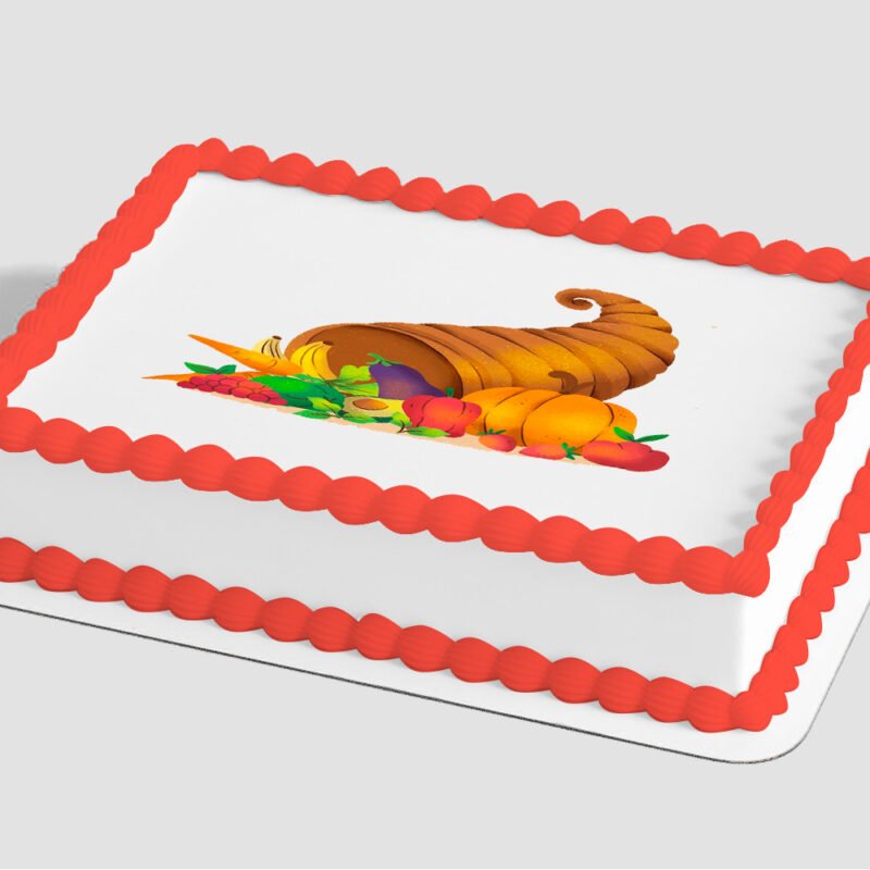 Watercolor Cornucopia Edible Image® by PhotoCake®