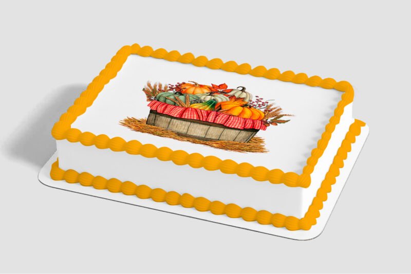 Watercolor Fall Harvest Edible Image® by PhotoCake®