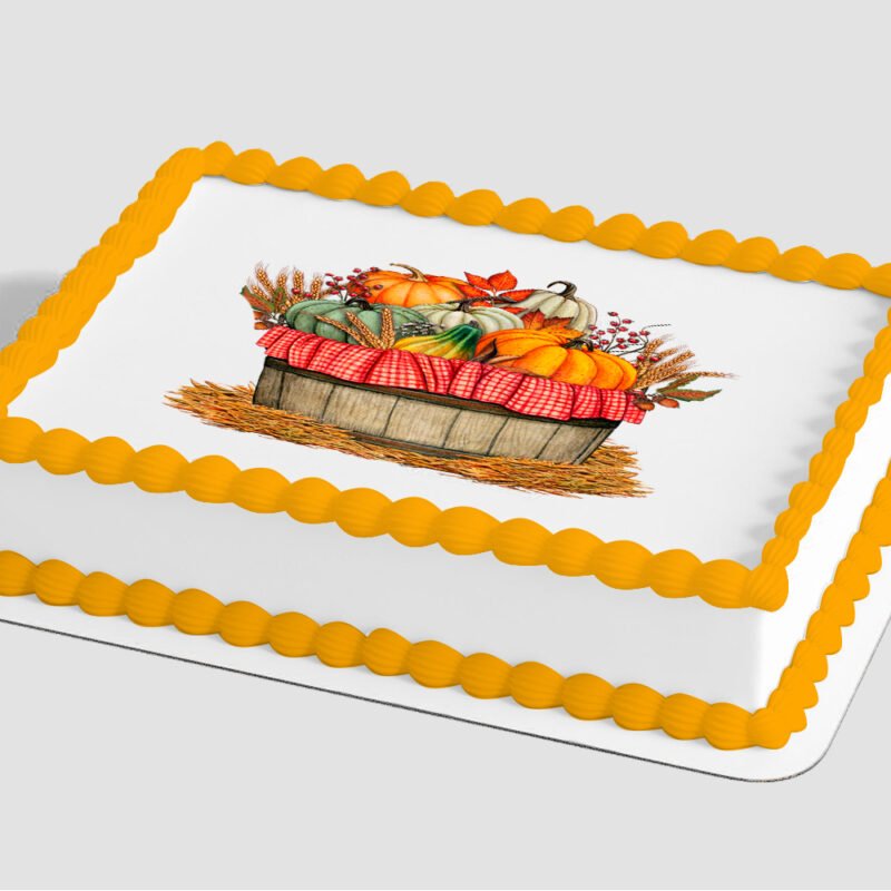 Watercolor Fall Harvest Edible Image® by PhotoCake®