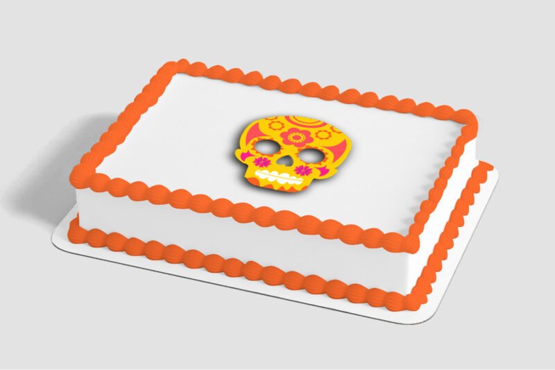White Sugar Skull Edible Image® by PhotoCake®