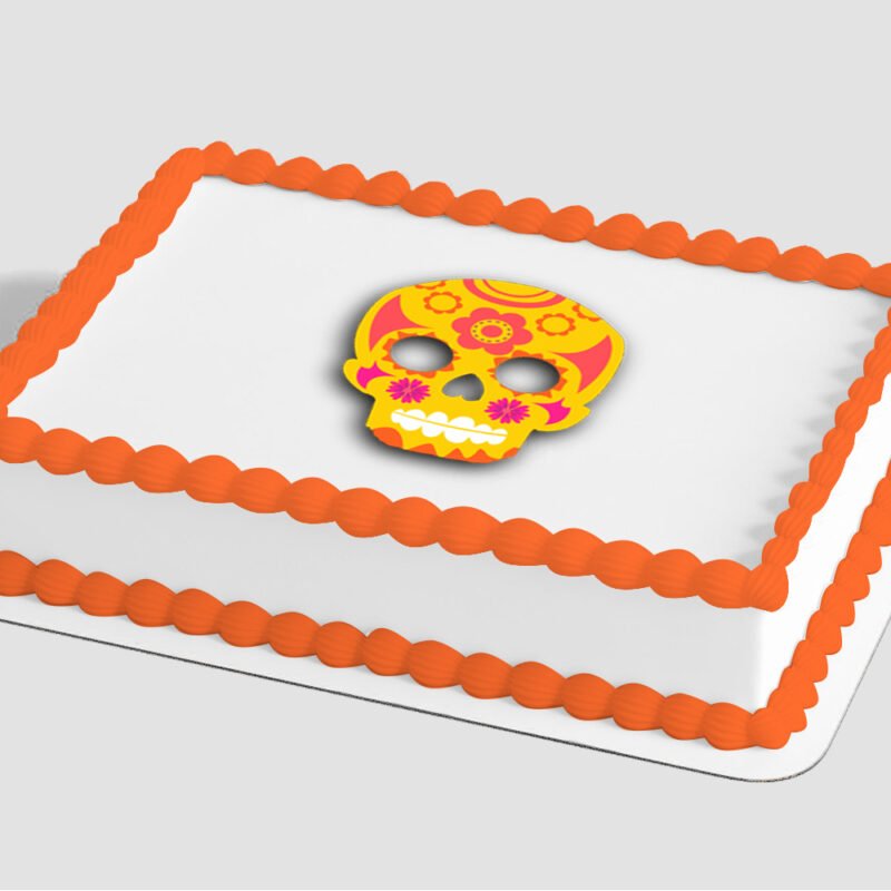 White Sugar Skull Edible Image® by PhotoCake®